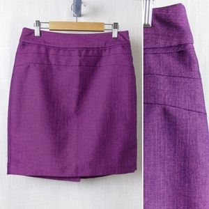 The Limited Purple Heathered Pencil Skirt, Lined